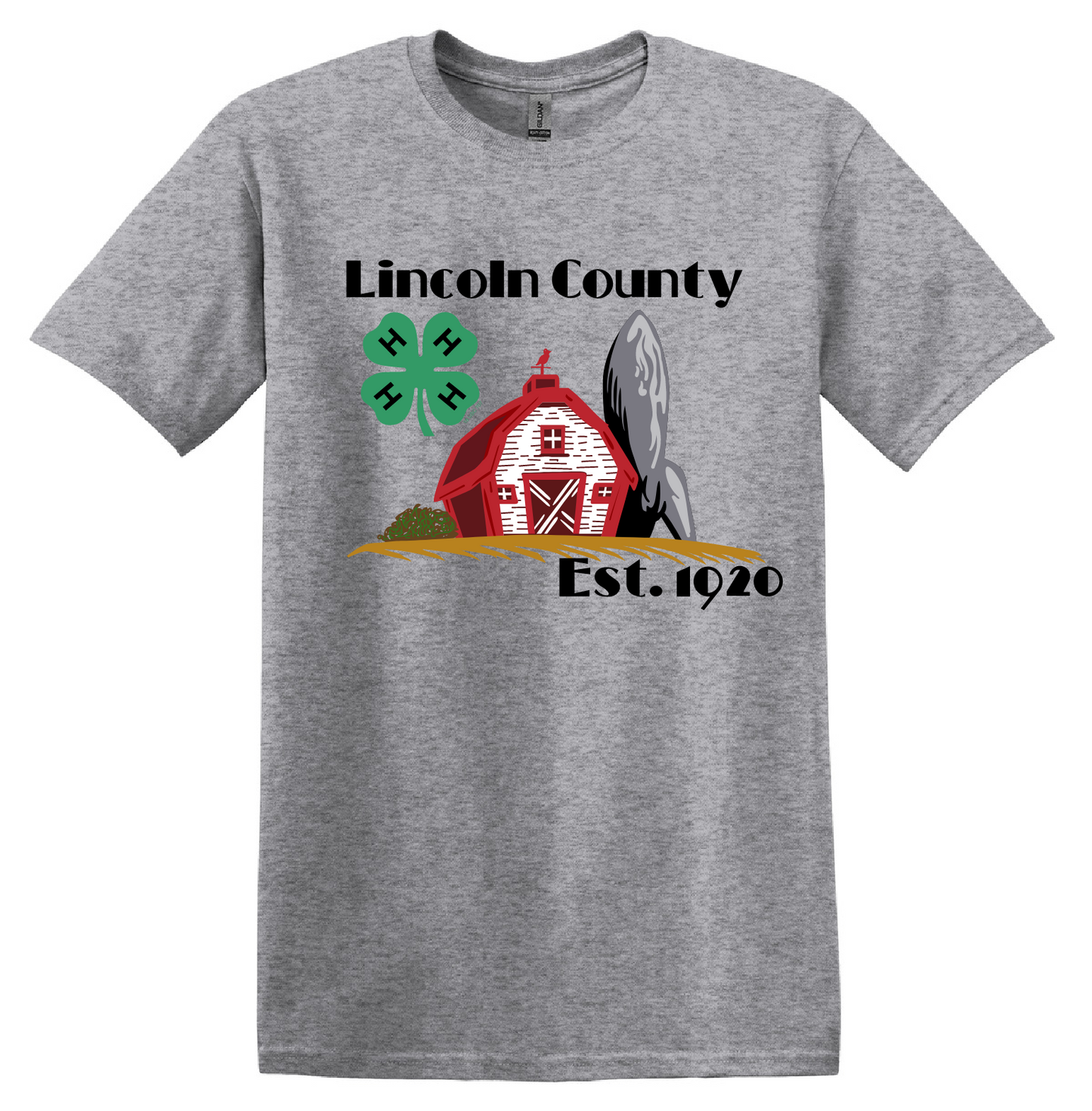 Gray Lincoln County 4-H Short Sleeve Tee