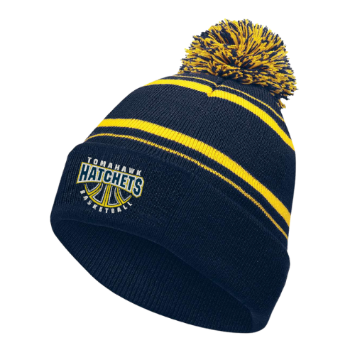 Hatchet Basketball Pom Pom Beanie