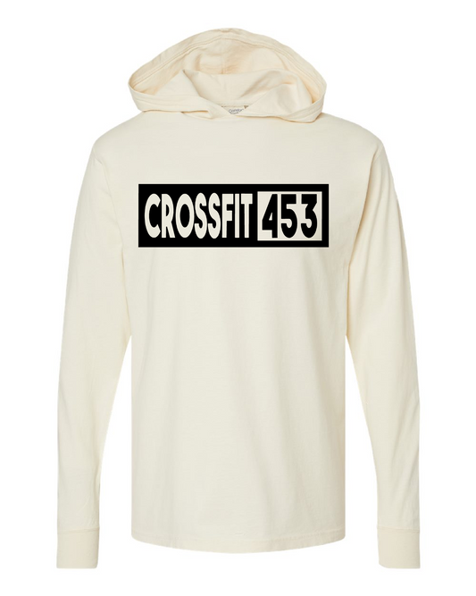 Cream Long Sleeve Hooded T Shirt