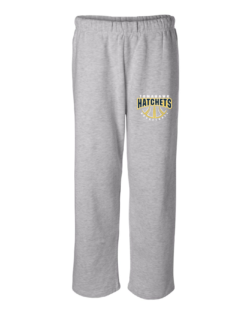 Hatchets Basketball Unisex Open Bottom Sweatpants - RUN LARGE