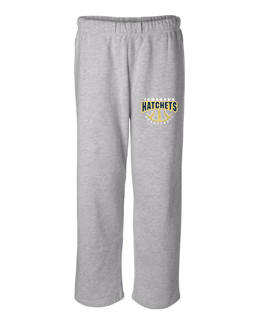 Hatchets Basketball Unisex Open Bottom Sweatpants - RUN LARGE