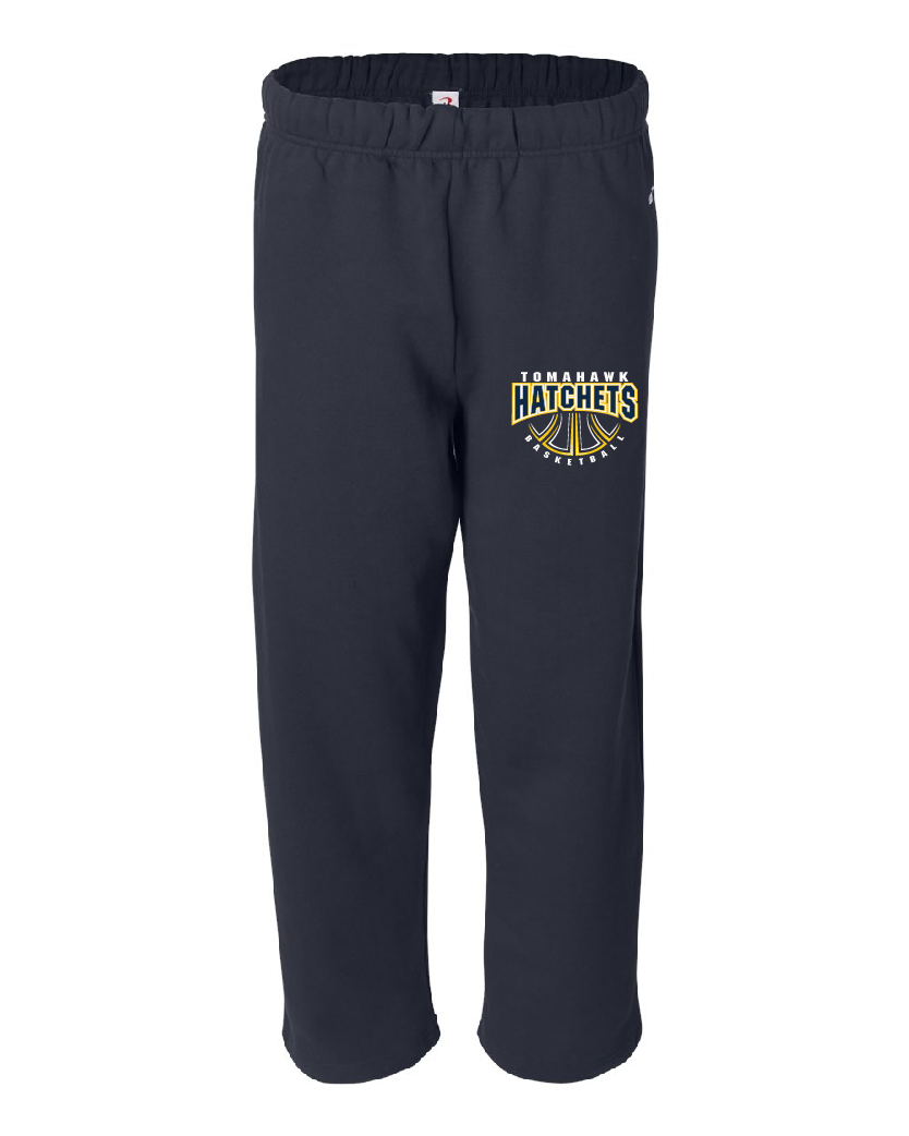 Hatchets Basketball Unisex Open Bottom Sweatpants - RUN LARGE