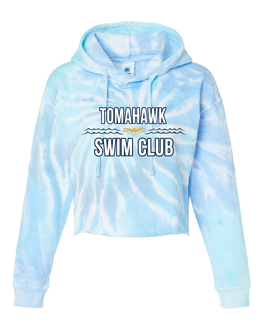 Swim Club CROPPED Tie Dye Hoodie